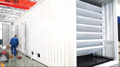 中亞客戶在華全定制的集裝箱發(fā)電站，交貨在即